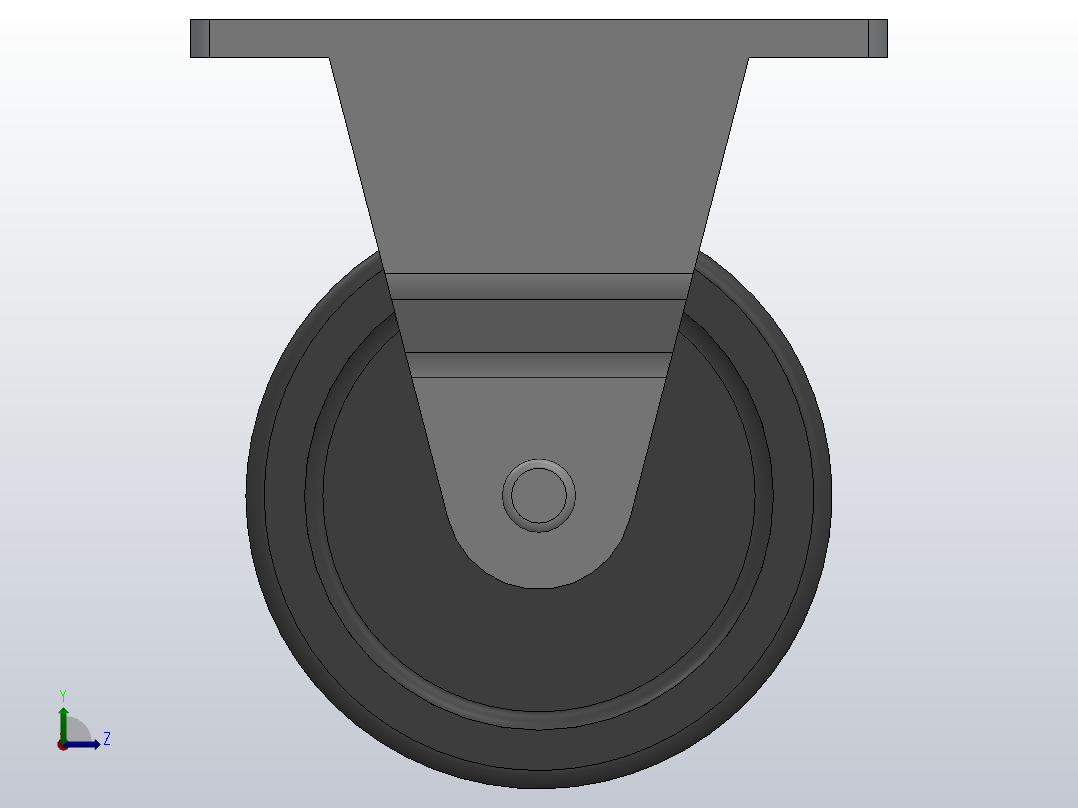 Z07-02-040-375B轻型轮[Z07-02-032-375B]脚轮左视图