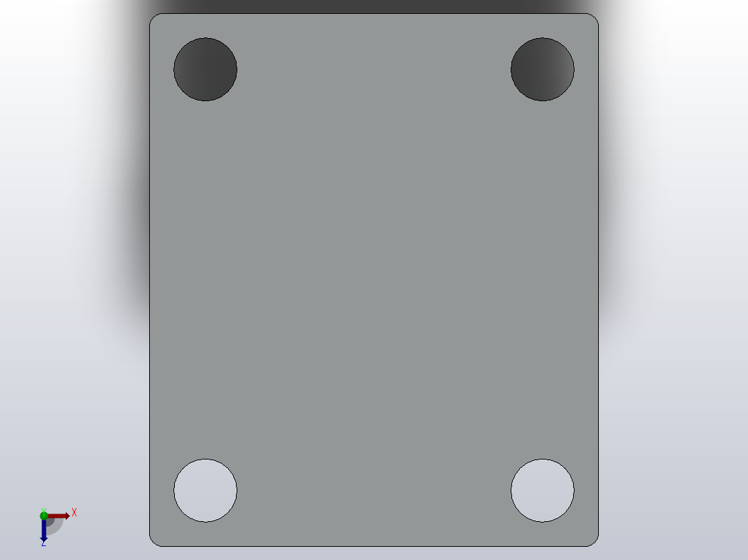 Z07-02-040-375B轻型轮[Z07-02-032-375B]脚轮俯视图