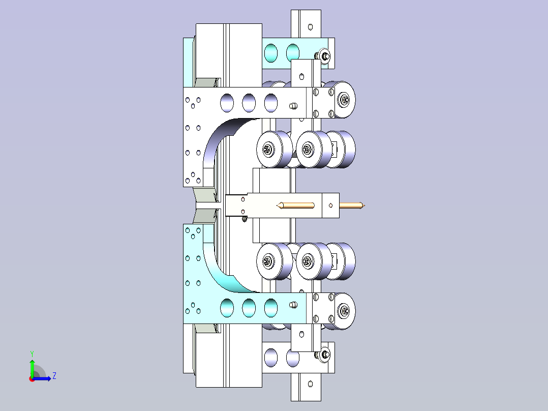 一款装配夹具模型设计左视图