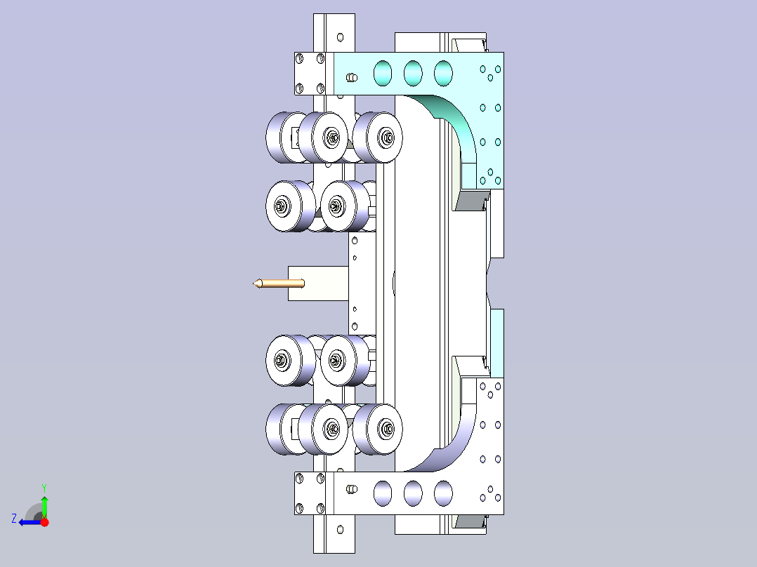 一款装配夹具模型设计右视图