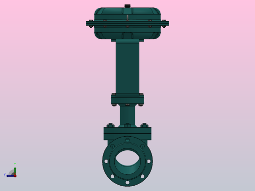 RV ZJHP(M)精小型气动薄膜单座（套筒）调节阀（常温型）[RVZJHP-1.6PB]通径150右视缩略图