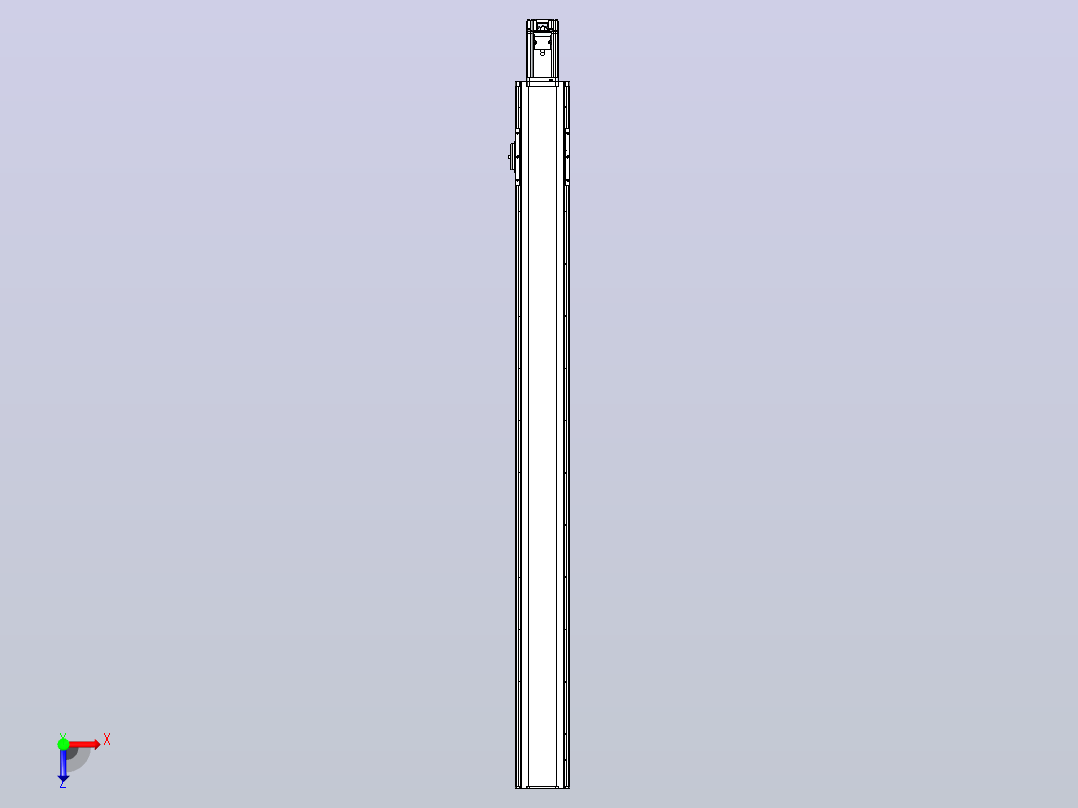 日规模组半封闭丝杆TPA-HNR-105D-1610C-L1100-M-Y-P40-N3俯视图