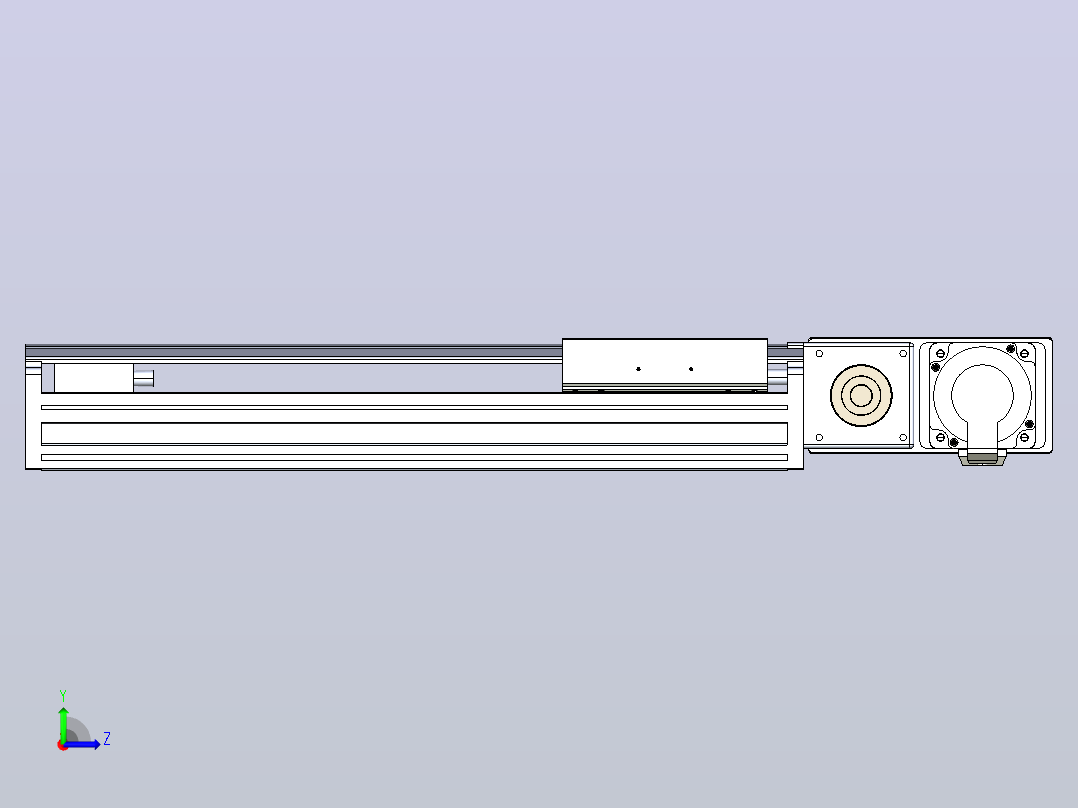 皮带直线轴半封闭可选导轨TPA-HNB-175D-140-L300-MR-C-P75-N3左视图