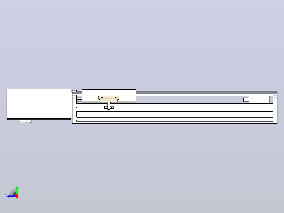 皮带直线轴半封闭可选导轨TPA-HNB-175D-140-L300-MR-C-P75-N3右视图