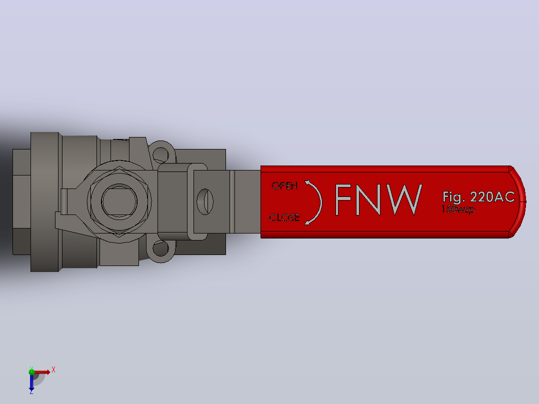 FNW-FNW220ACD二片式内螺纹球阀俯视图
