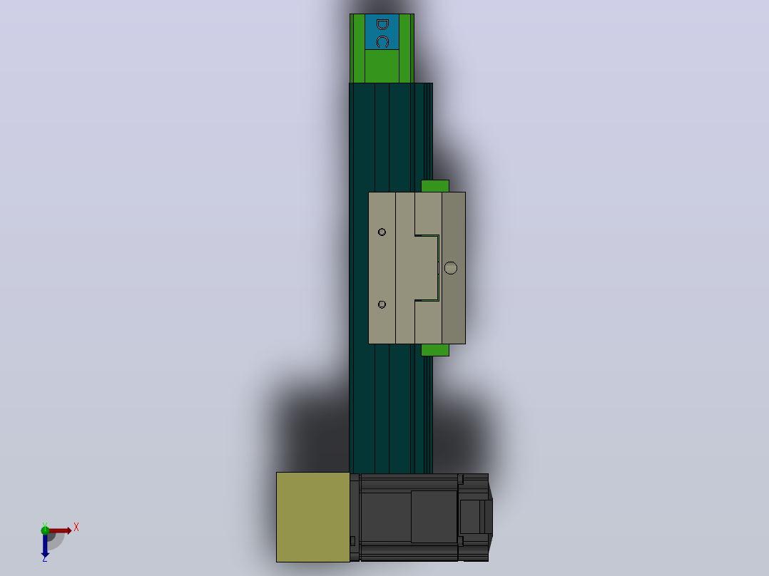 平行安装同步带滑台模组DC45-TB-EG-P（100-4000mm）俯视图