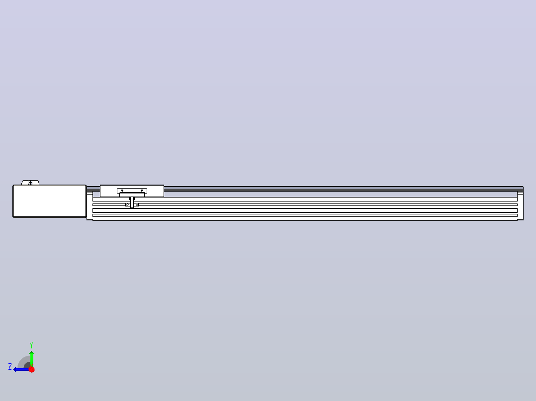 皮带直线轴半封闭可选导轨TPA-HNB-120D-110-L650-MR-C-P40-N3右视图