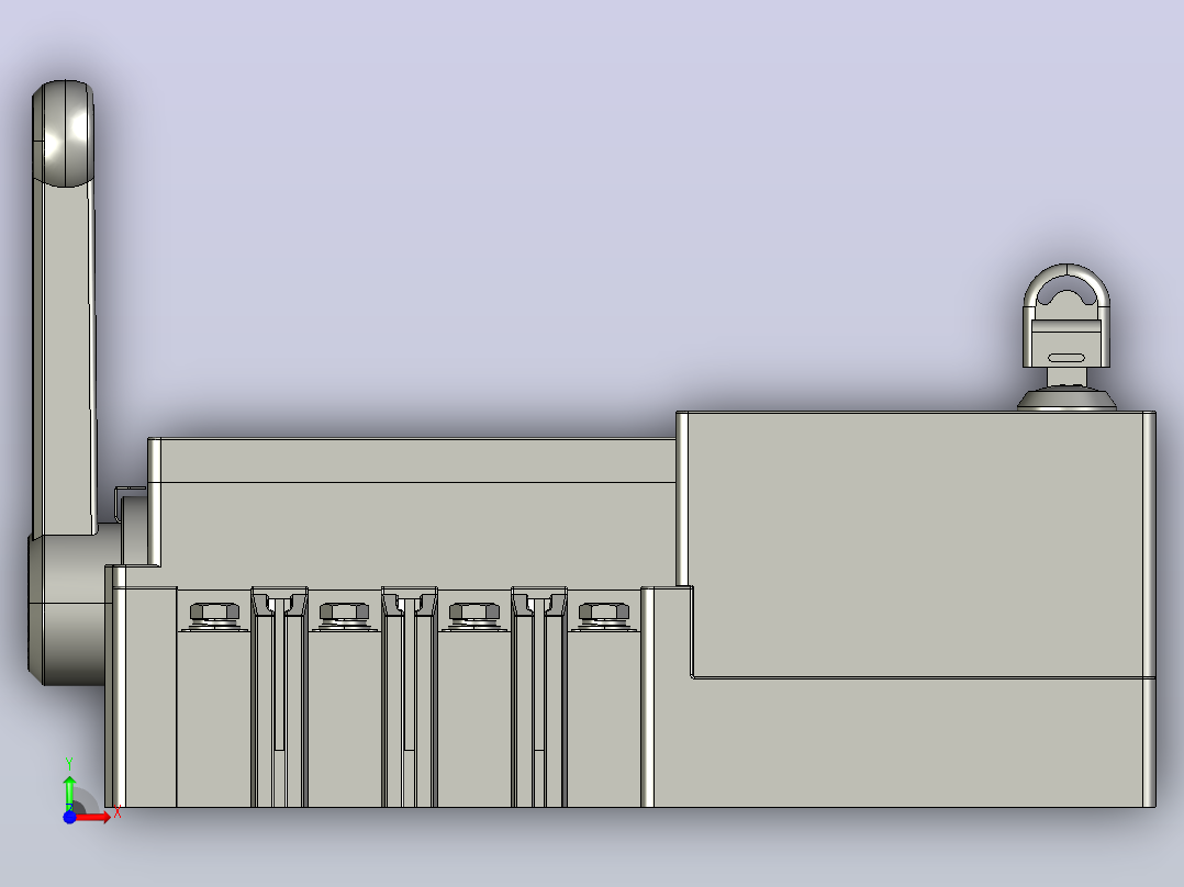 NH42B-16～100_4SZ 4P自动转换开关三维模型202202前视图