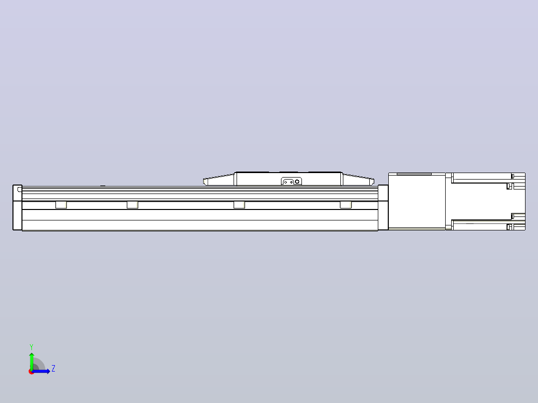 滚珠丝杠直线轴内置导轨TPA-GCR-150-2010C-L250-M-M75-N3左视图
