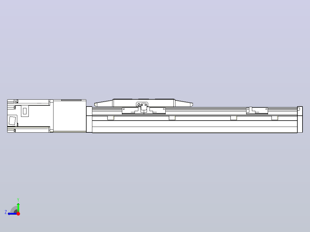 滚珠丝杠直线轴内置导轨TPA-GCR-150-2010C-L250-M-M75-N3右视图