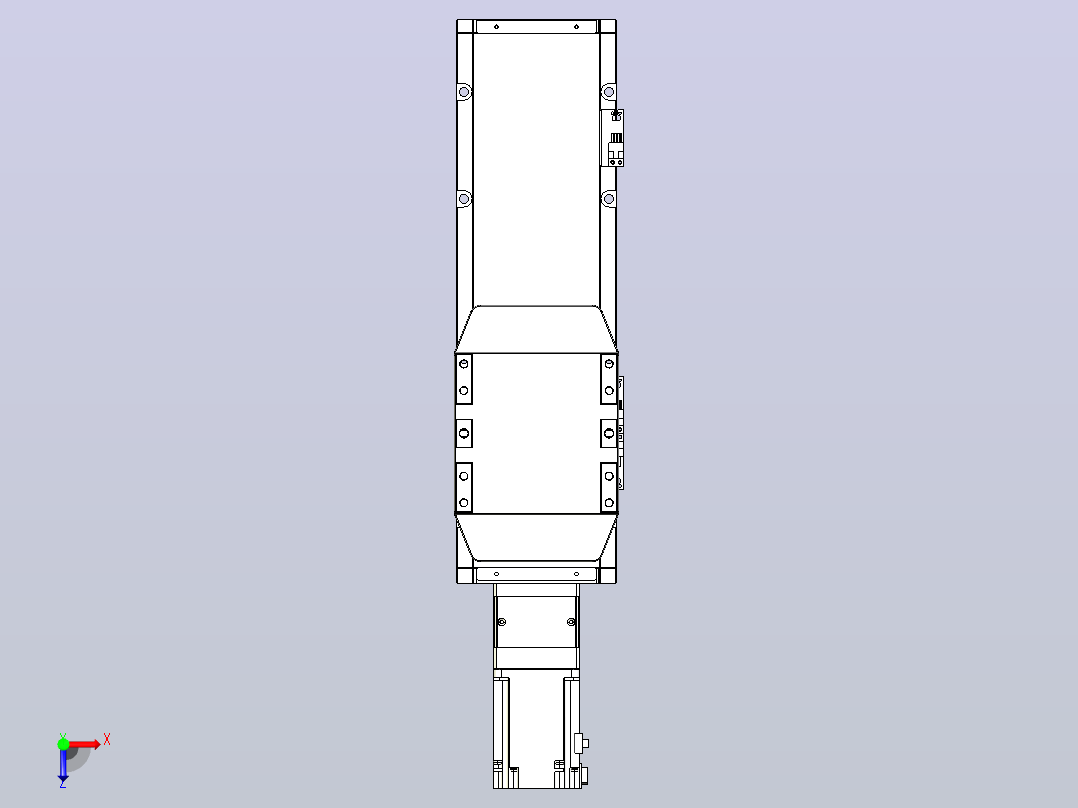 滚珠丝杠直线轴内置导轨TPA-GCR-150-2010C-L250-M-M75-N3俯视图