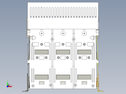NA1-2000X-2000-3P固定万能式断路器三维模型202208前视缩略图