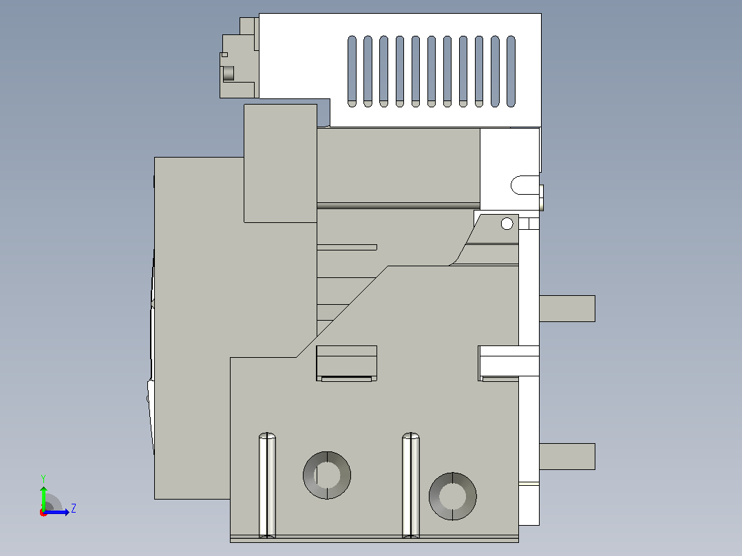 NA1-2000X-2000-3P固定万能式断路器三维模型202208左视图