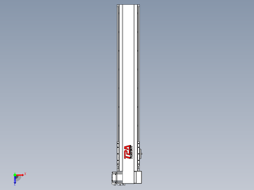 皮带直线轴半封闭可选导轨TPA-HNB-120D-110-L650-RP-C-P40-N3俯视图