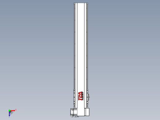皮带直线轴半封闭可选导轨TPA-HNB-120D-110-L650-RP-C-P40-N3俯视缩略图