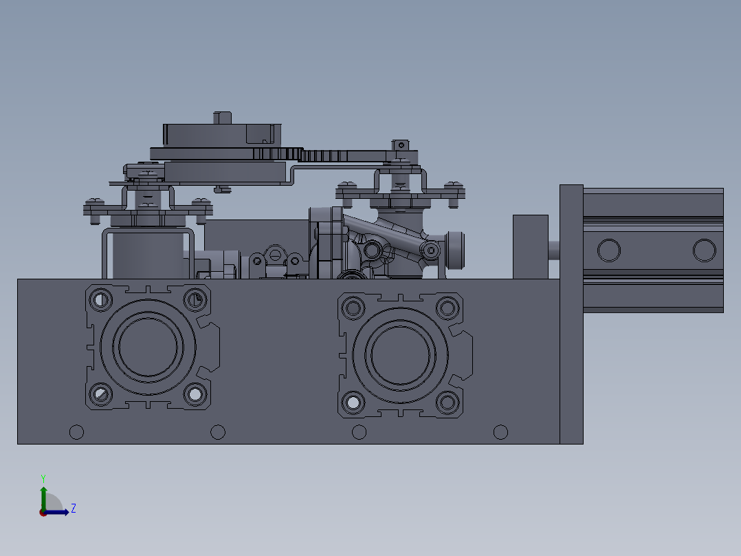 水气阀测漏工装左视图