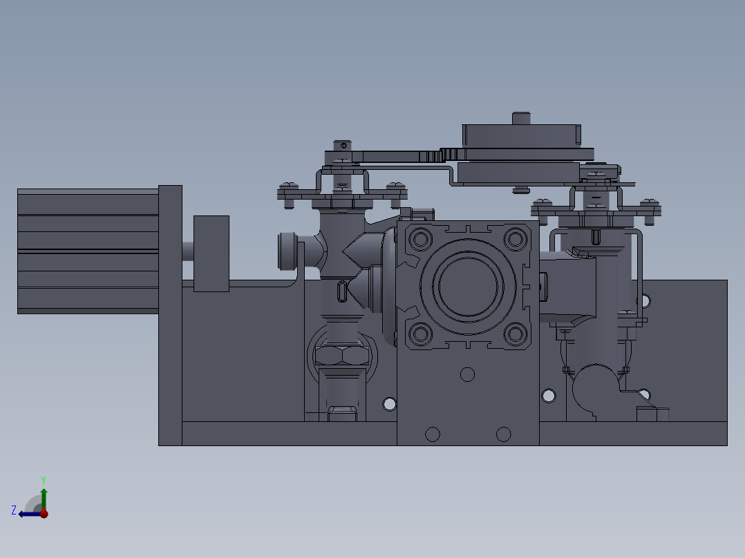水气阀测漏工装右视图