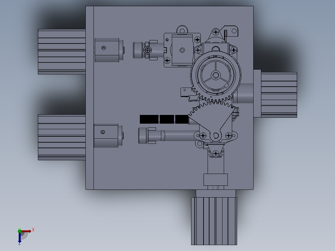 水气阀测漏工装俯视图