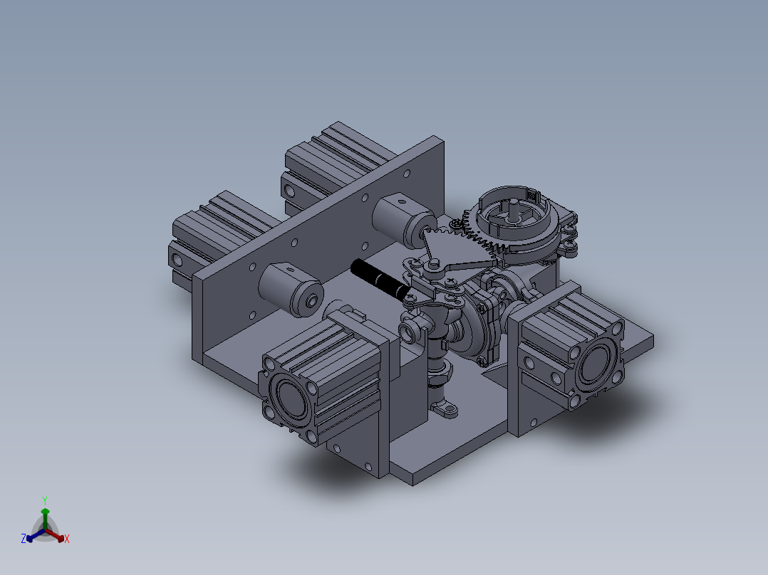 水气阀测漏工装正等轴测图