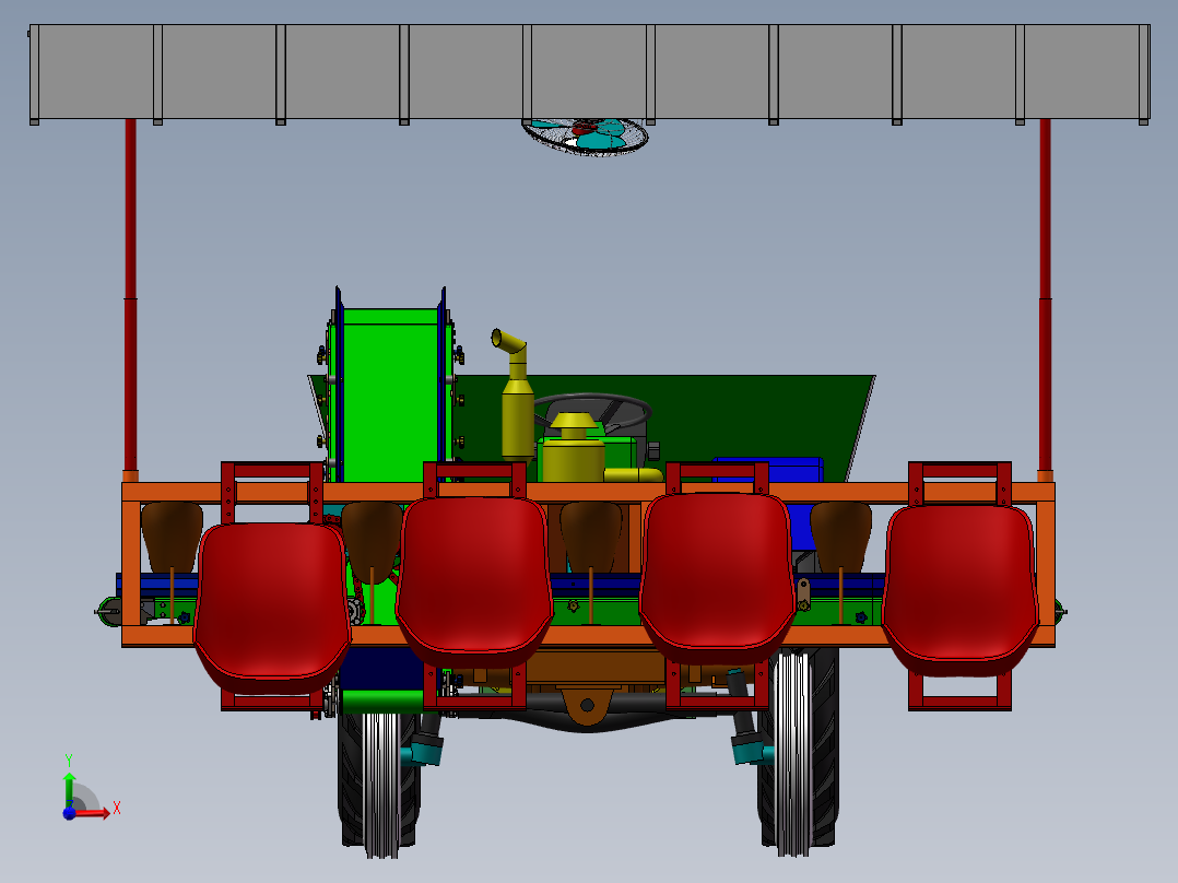 多功能采摘作业平台（含cad）sw12可编辑前视图