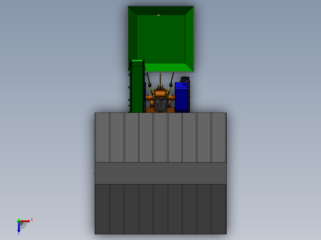 多功能采摘作业平台（含cad）sw12可编辑俯视图