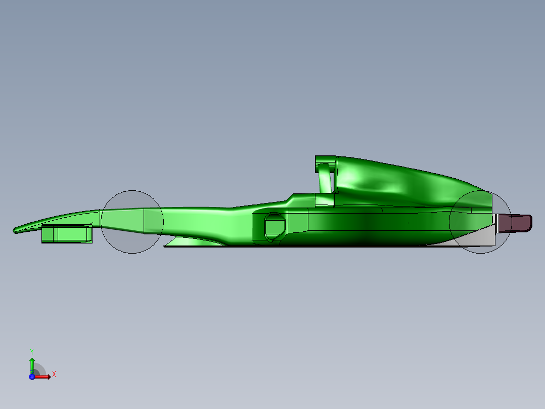 solidworks F1方程式赛车造型设计前视图
