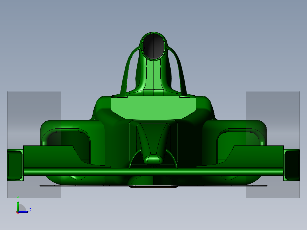 solidworks F1方程式赛车造型设计左视图
