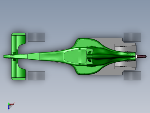 solidworks F1方程式赛车造型设计俯视缩略图