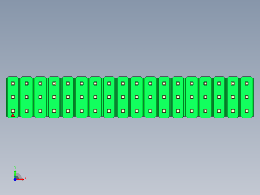 彩色公头100mil（2.54mm）系列-DS1021_green_3x18p_100mil_Type19_rev1.0前视缩略图