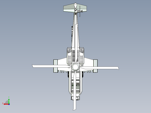 战斗机 3D模型（ProE后视缩略图