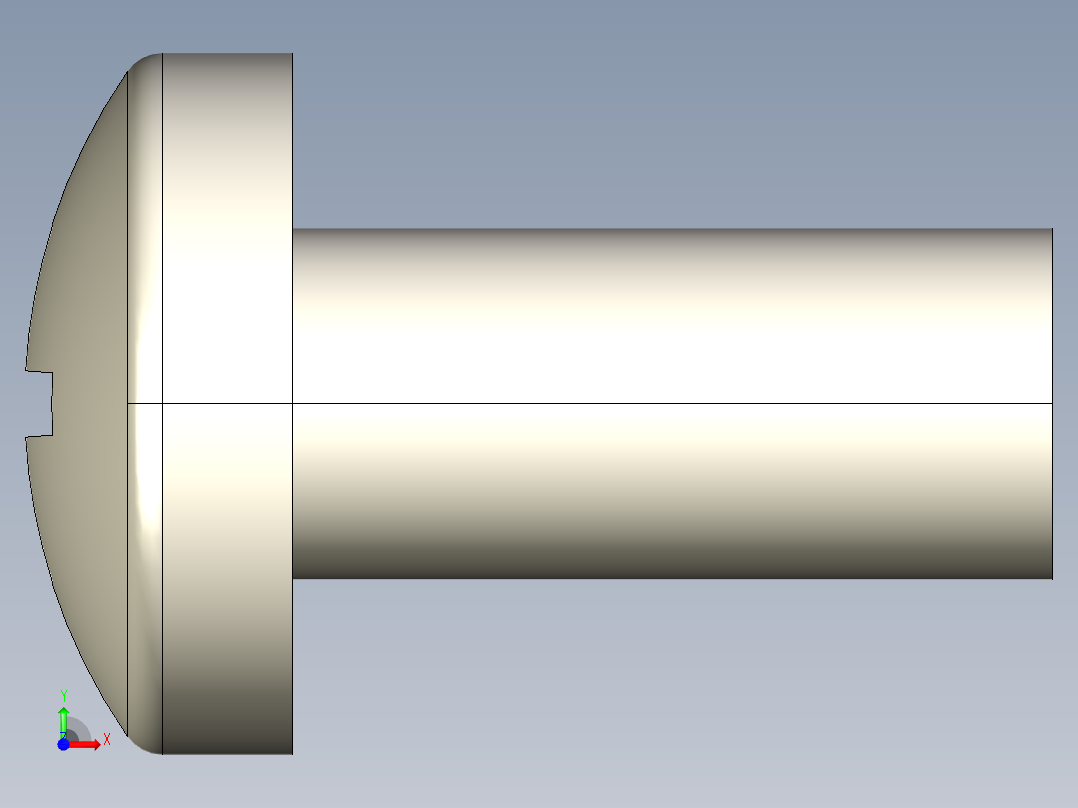 螺丝 M6 十字盘头-M6x13 Screw head.STEP前视图