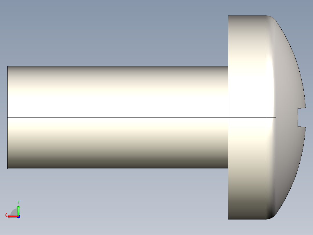 螺丝 M6 十字盘头-M6x13 Screw head.STEP后视图