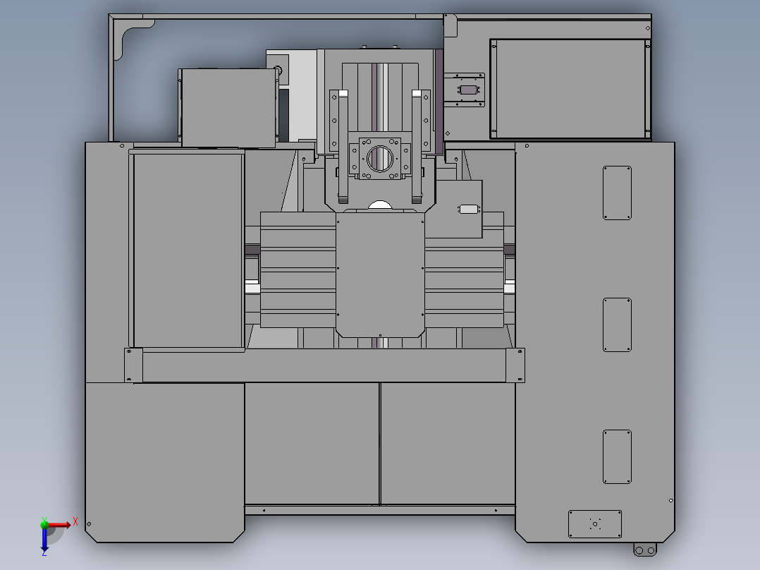 加工中心钣金外壳设计俯视图