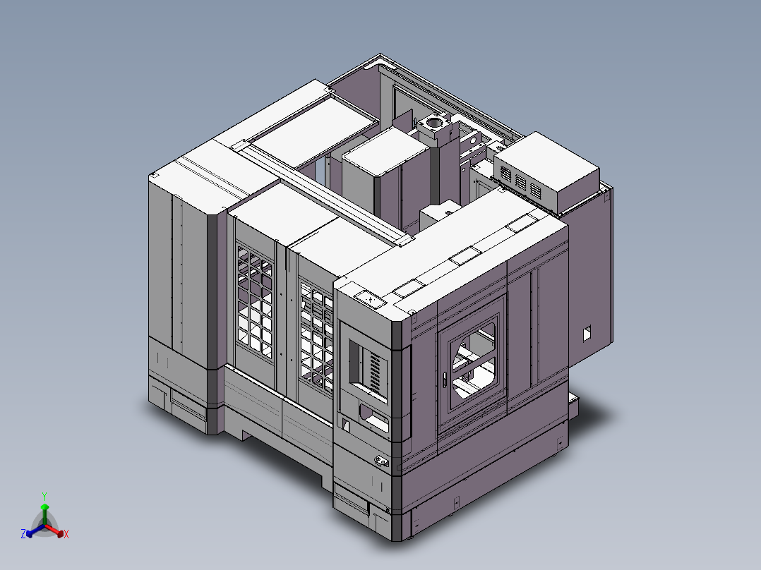 加工中心钣金外壳设计正等轴测图
