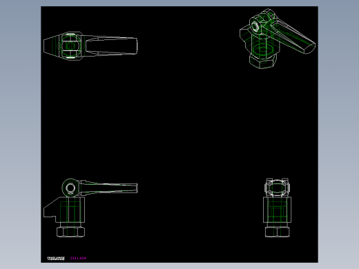 下壓夾具2331(B)-2D多系列多零件图纸模型