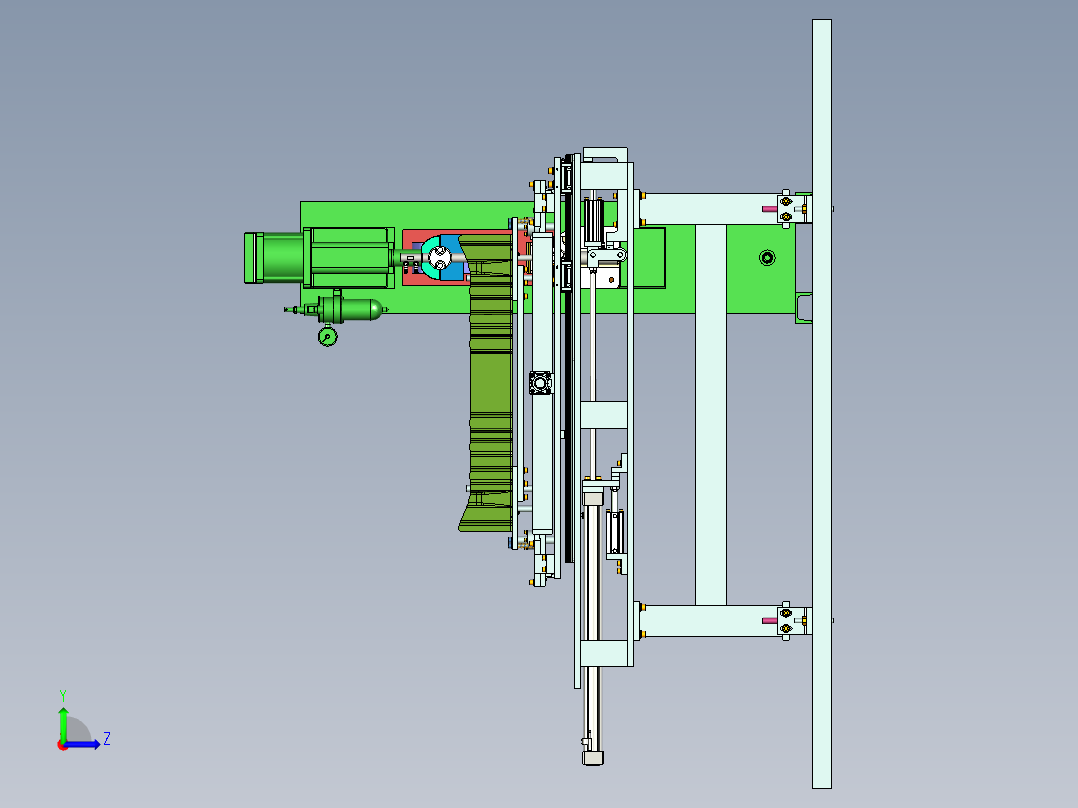 汽车白车身焊接左视图