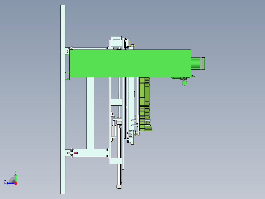 汽车白车身焊接右视图