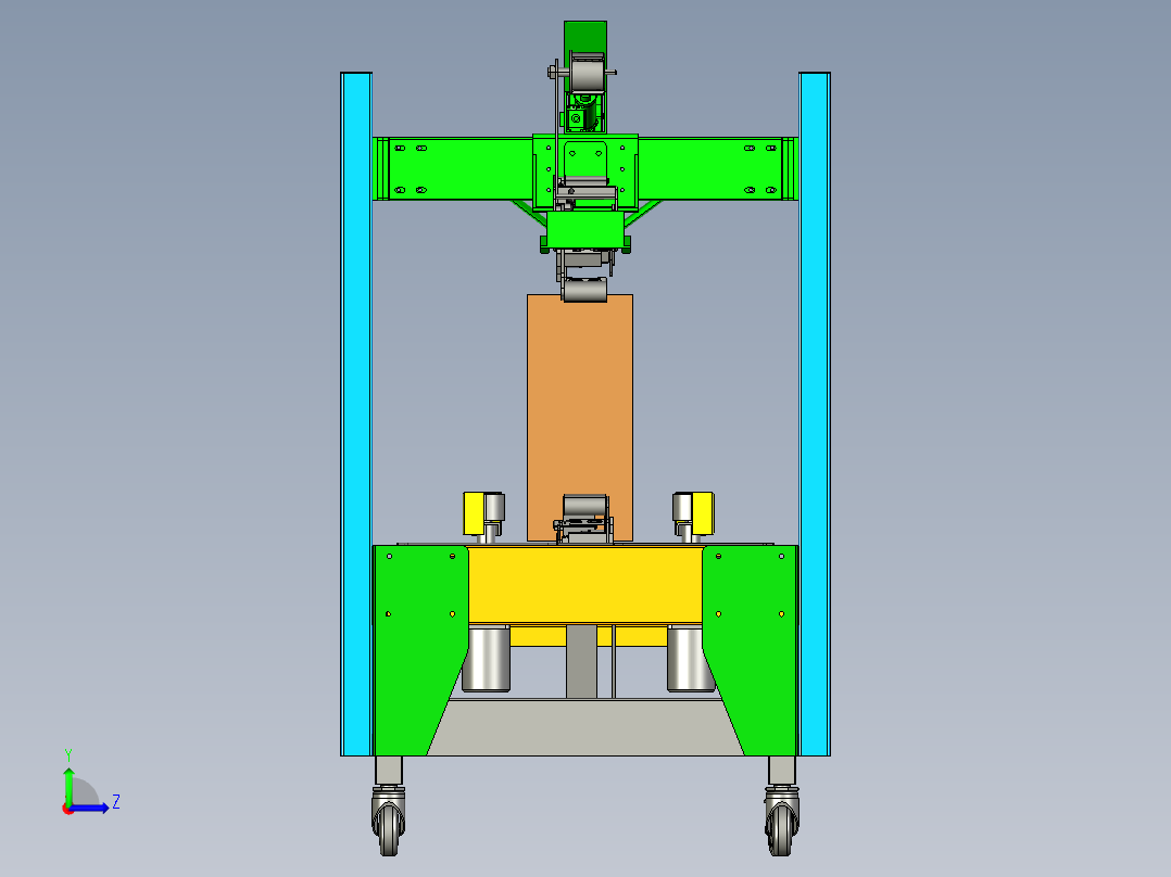 自动折盖封箱机总装配含三维二维说明书左视图