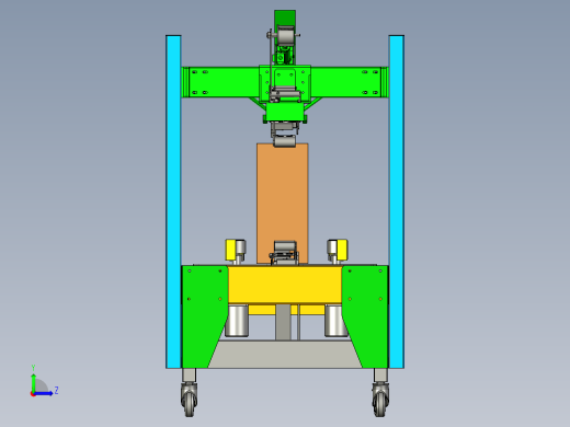 自动折盖封箱机总装配含三维二维说明书左视缩略图