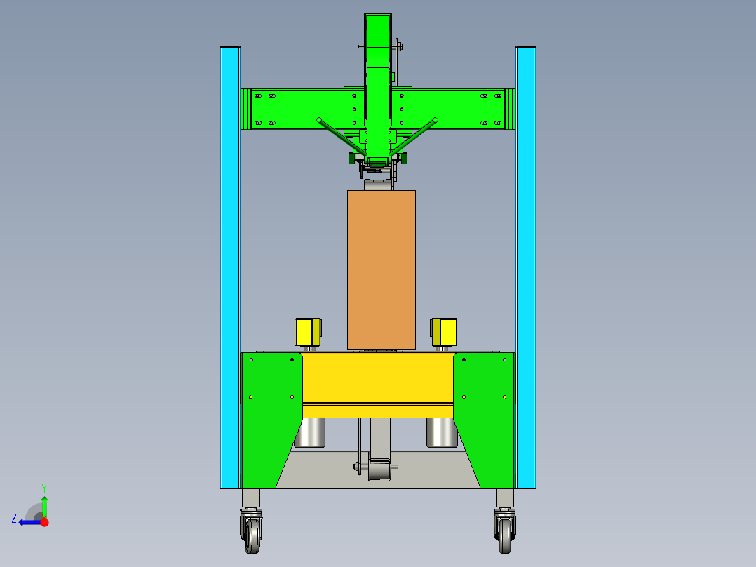 自动折盖封箱机总装配含三维二维说明书右视图