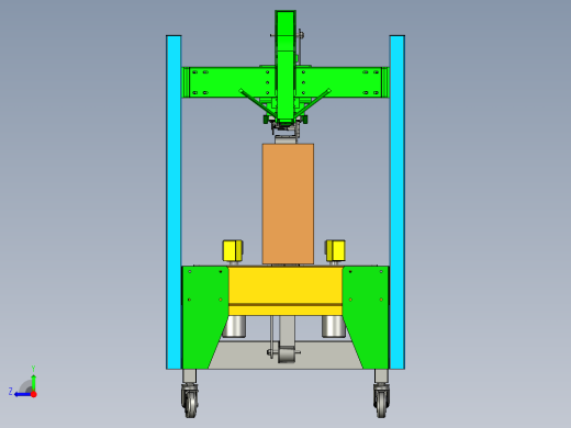 自动折盖封箱机总装配含三维二维说明书右视缩略图