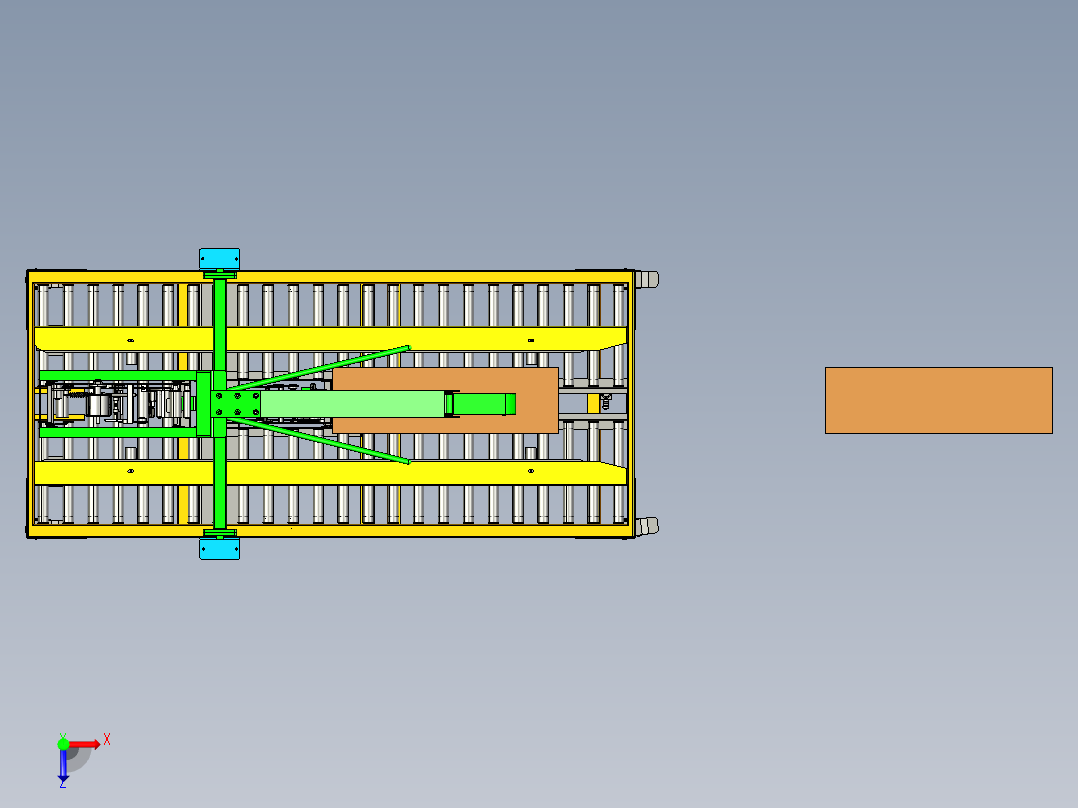 自动折盖封箱机总装配含三维二维说明书俯视图