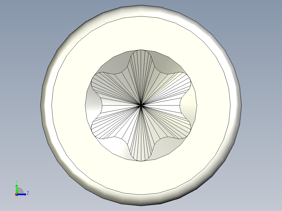 螺钉-Hexalobular_socket_screw-M14-100-60-7-18-10-R1.stp左视图