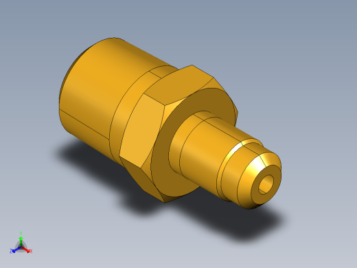 扩口式工业通用硬管接头Male Connector 48F-2-2正等轴测缩略图