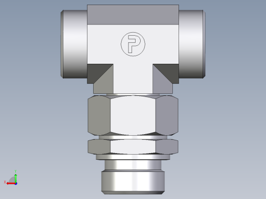 卡套式工业通用硬管接头EO_Assembled_adjustable_standpipe_branch_tee_EVT28LROMD71后视缩略图
