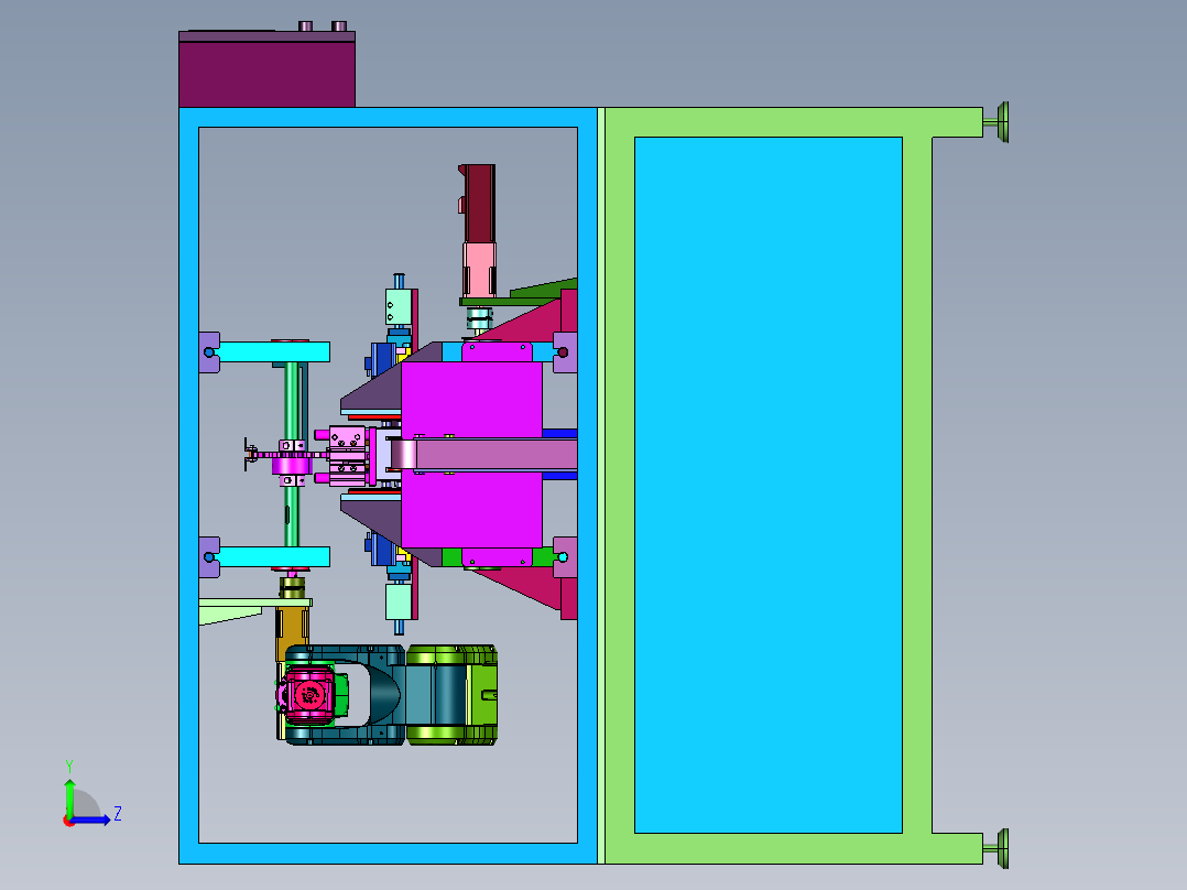 全自动折叠口罩耳带打钉机左视图