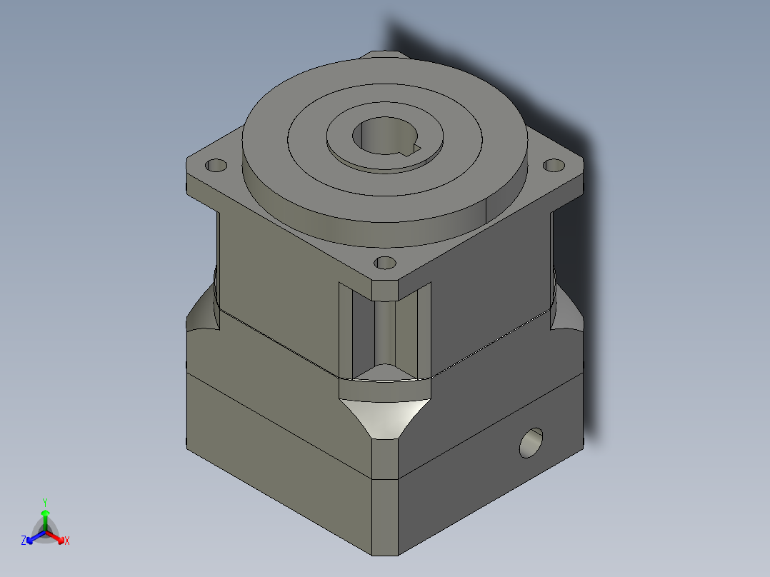 斜齿孔PGH115-L1 19-70-90-M5 KCZ25.STEP正等轴测图