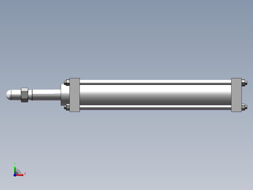 液压缸模型前视图
