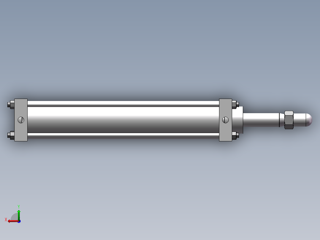 液压缸模型后视图