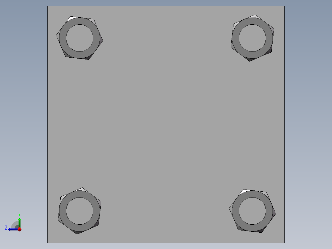 液压缸模型右视图